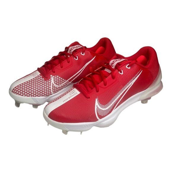 Nike Force Zoom Trout 7 Pro Men Metal Baseball Cleats Red White Sz 11 CQ7224-602 - Picture 3 of 9